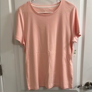 Talbots Fitted Pink Short Sleeve Tee